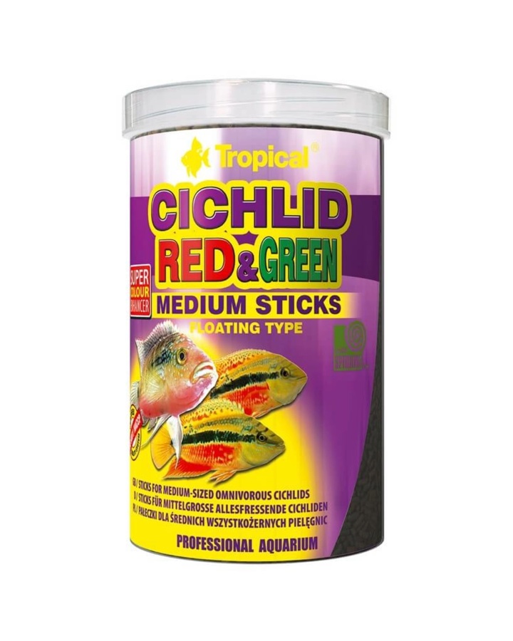 Cichlid Red&Green Medium Sticks